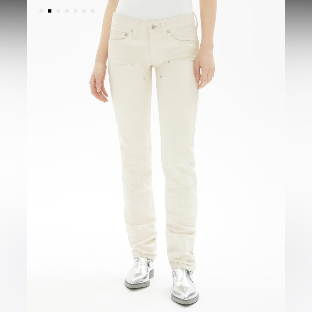 NWT Helmut Lang Cream Masc Lo Utility Jeans